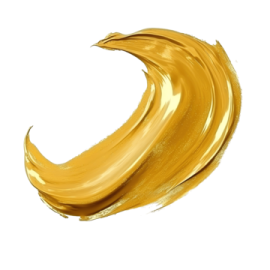 a golden liquid on a white background