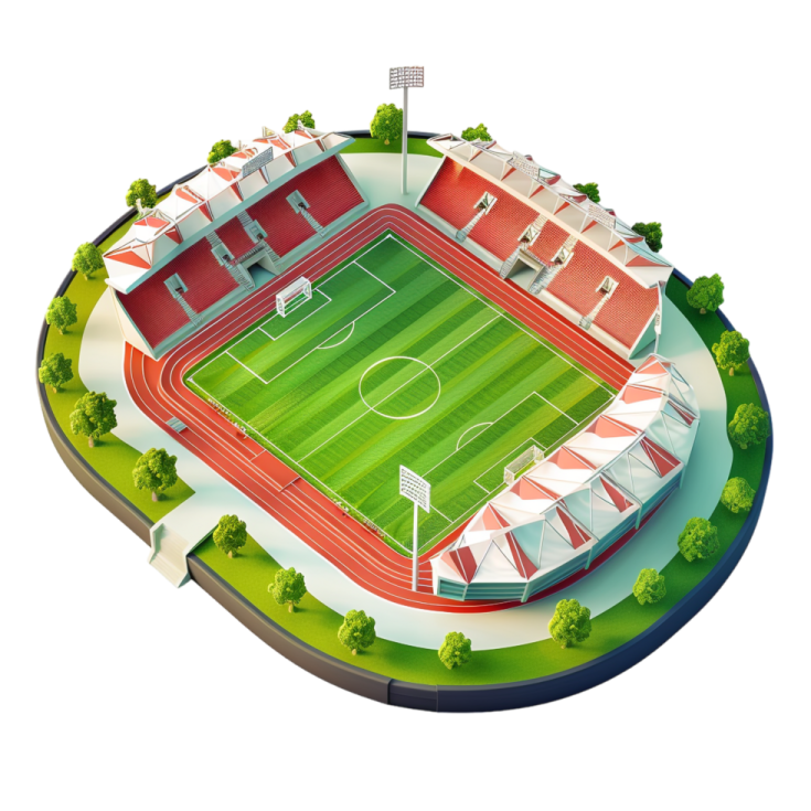 an illustration of a soccer stadium