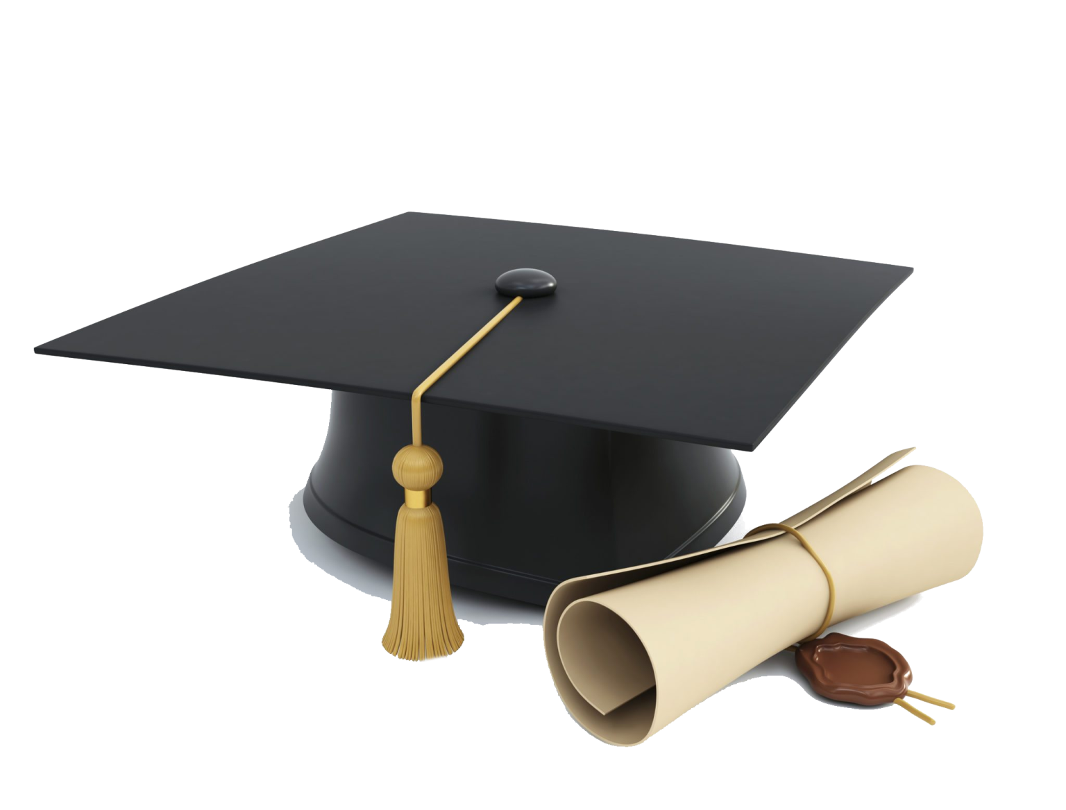 graduation cap and diploma