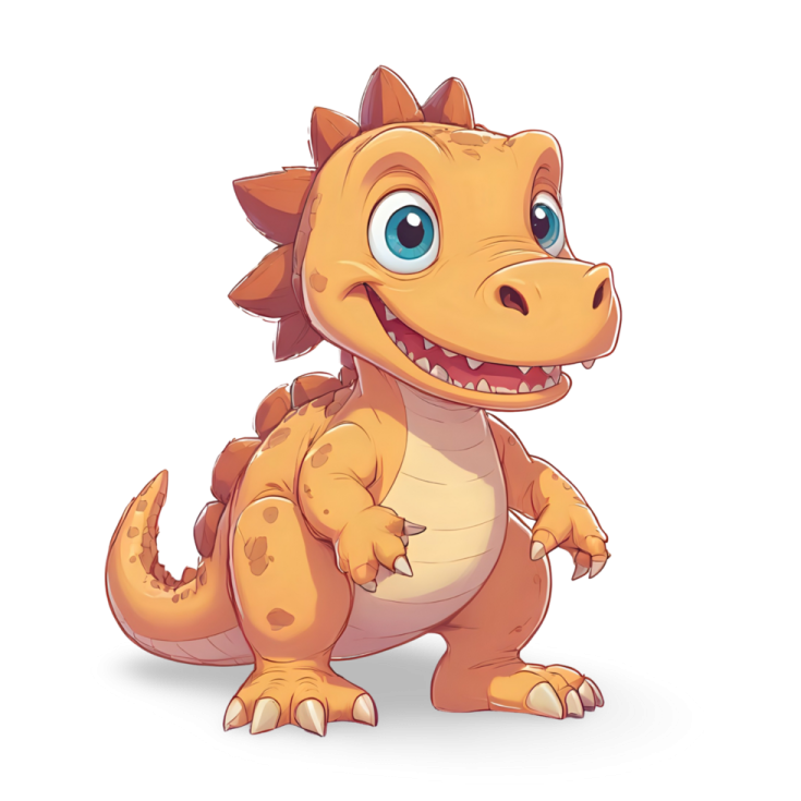 an illustration of a cute baby dragon