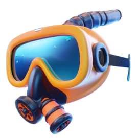 a mask with goggles on it