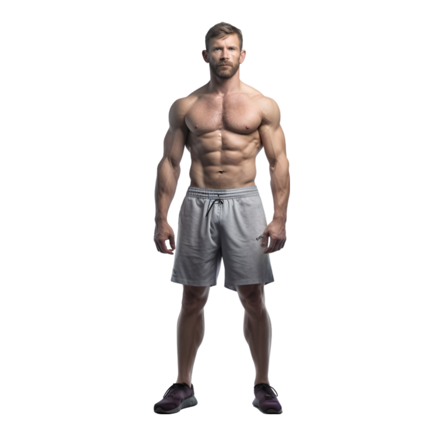 a man standing in front of a white background