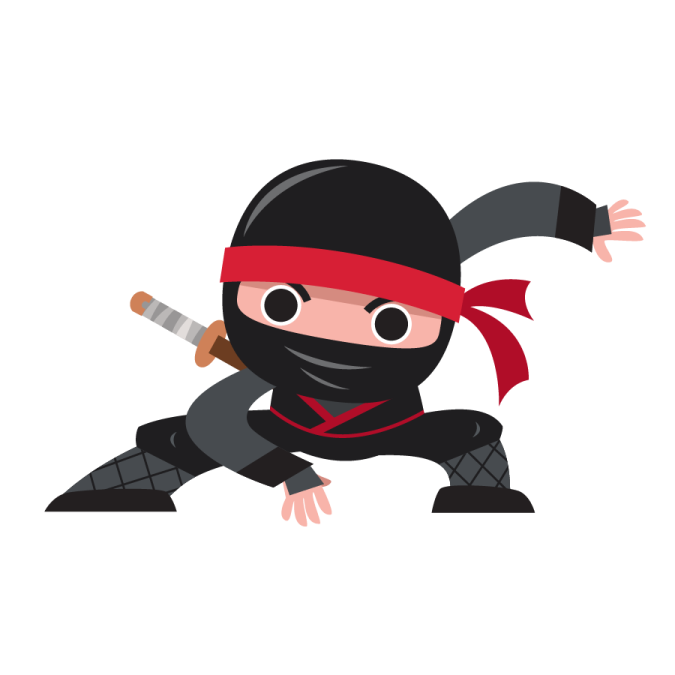 a ninja with a sword in his hand