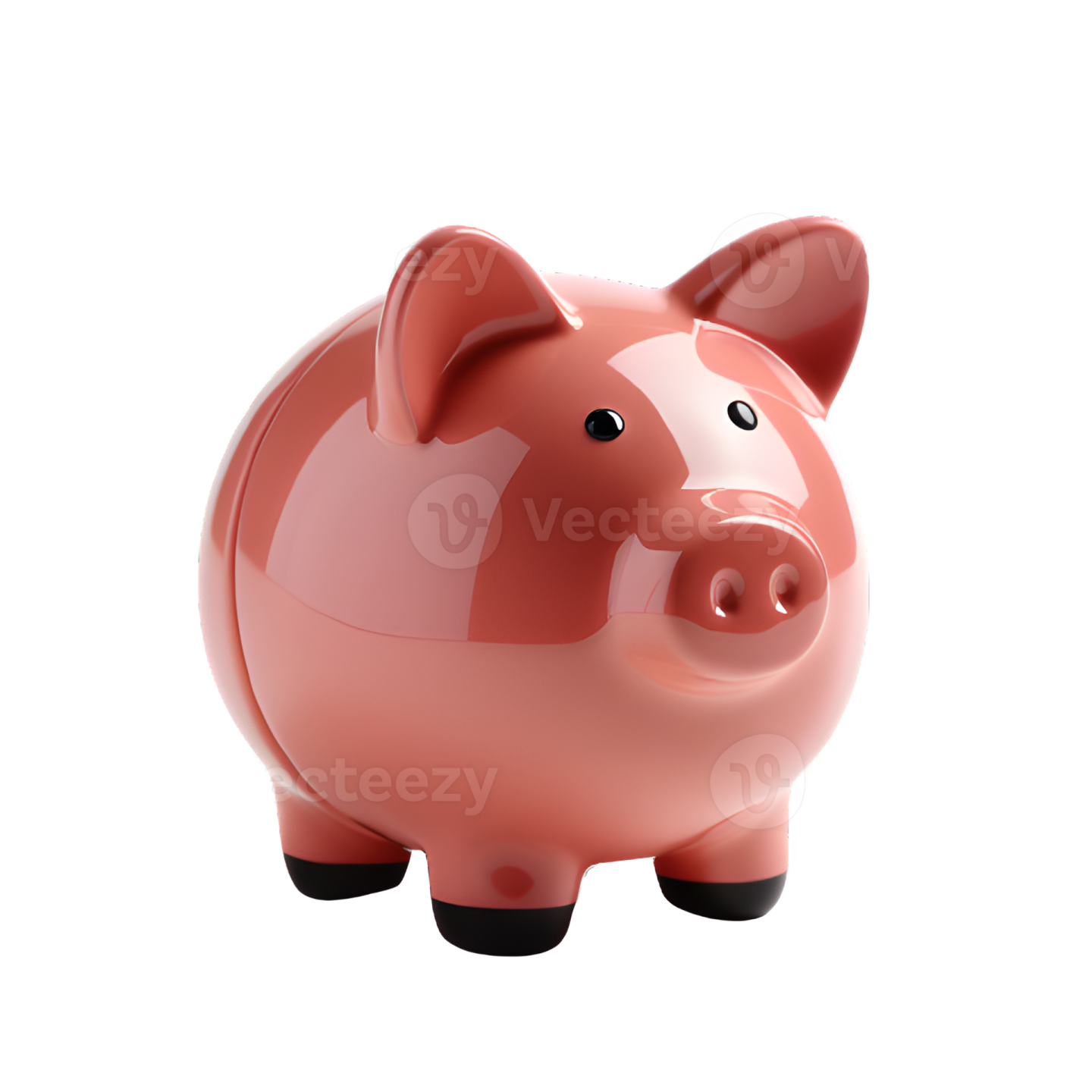 a pink pig on a white background