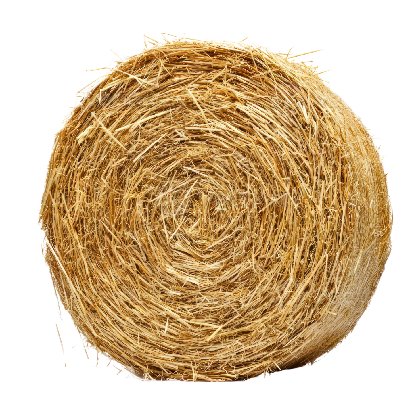a hay ball on a white background