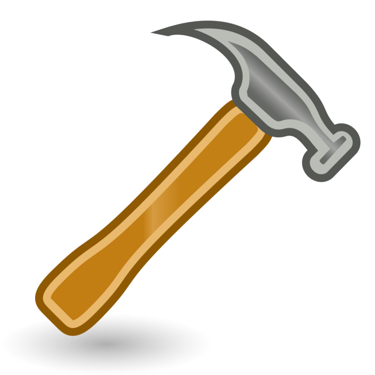 a hammer on a white background