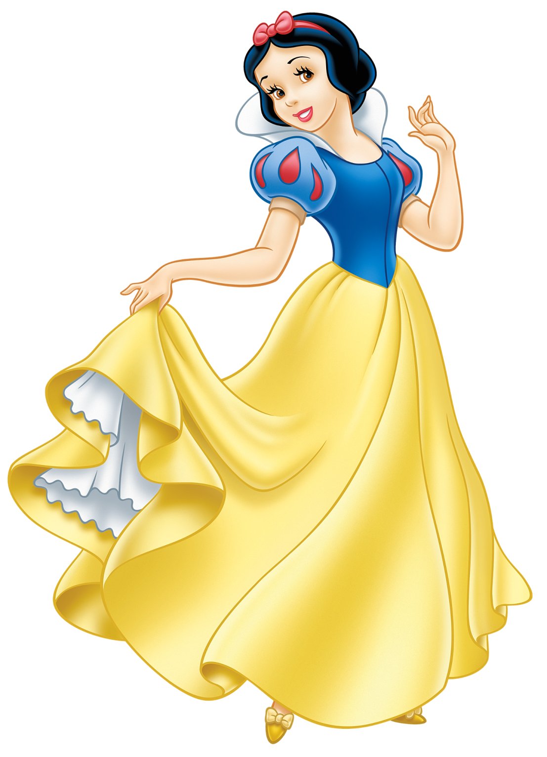 a snow princess in a yellow dress