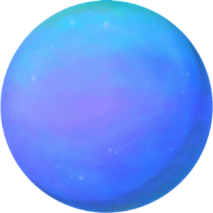 a blue ball with stars on it