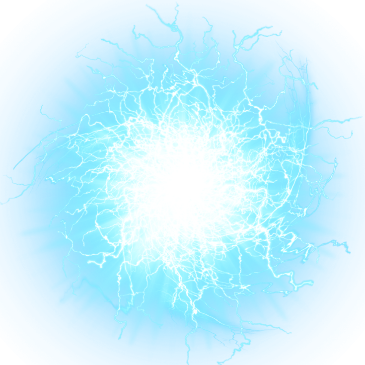 an image of a blue and white explosion