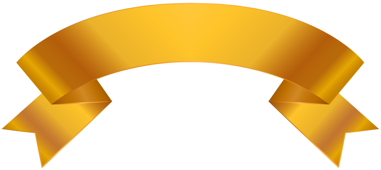 a gold ribbon with a white background