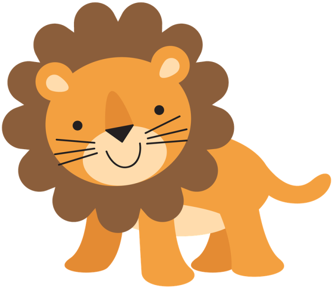 a cartoon lion with a big mane