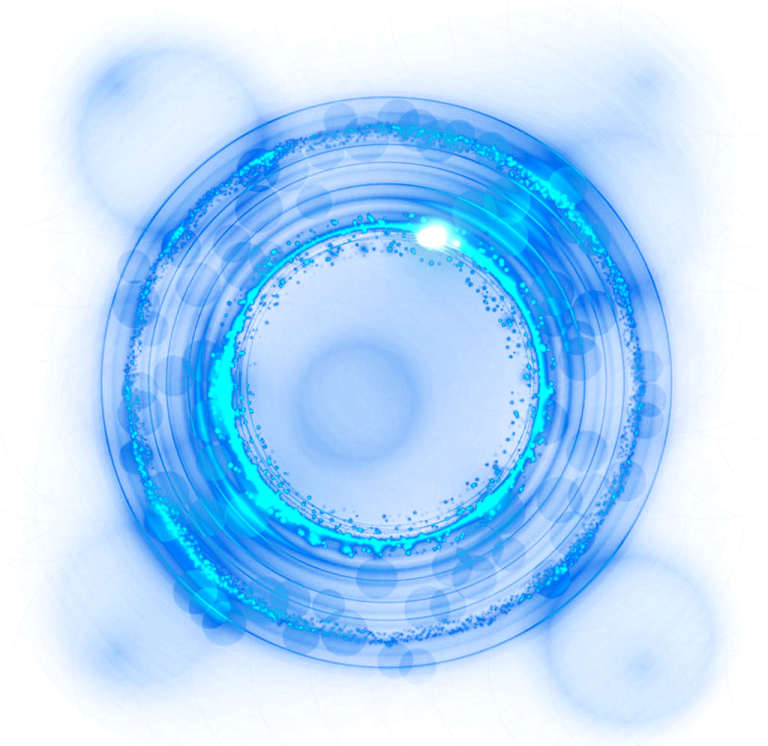 an abstract blue and white background with circles