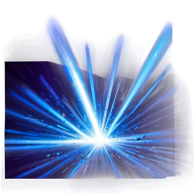 a blue and white background with light beams