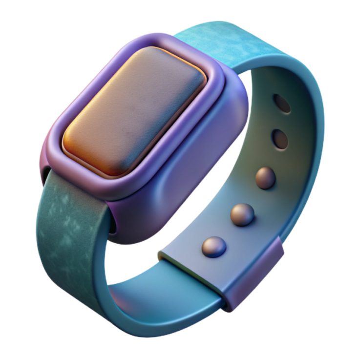 an apple watch with a blue band
