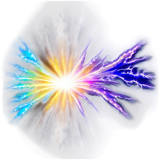 a colorful explosion of light on a white background