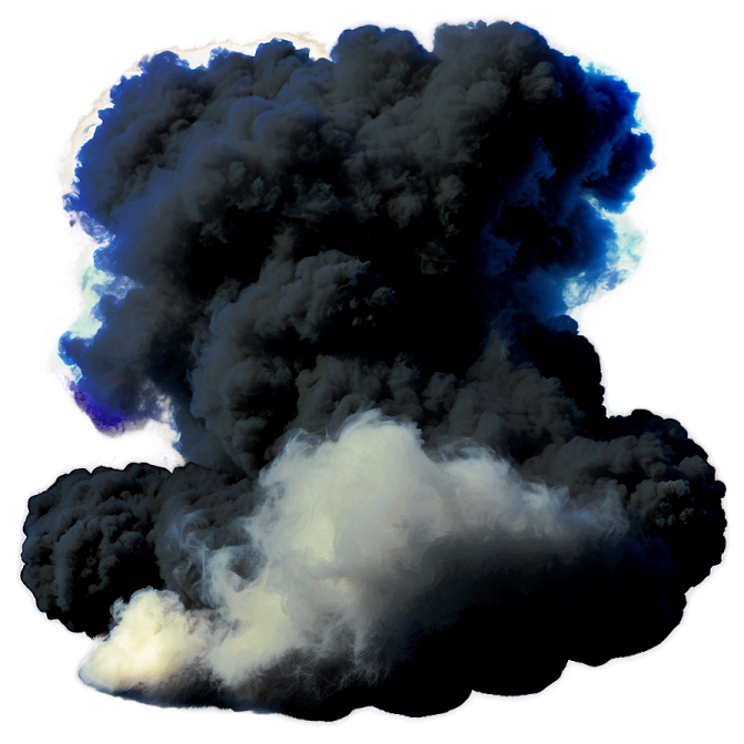 a black cloud of smoke