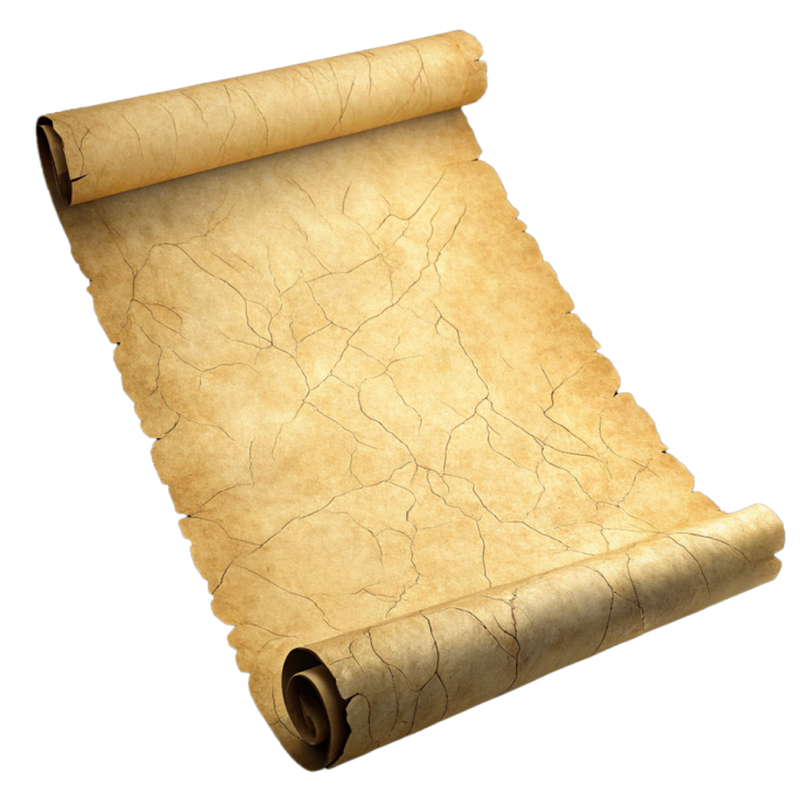an old scroll on a white background