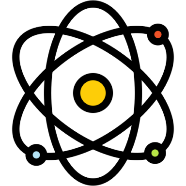 a black and white image of an atom