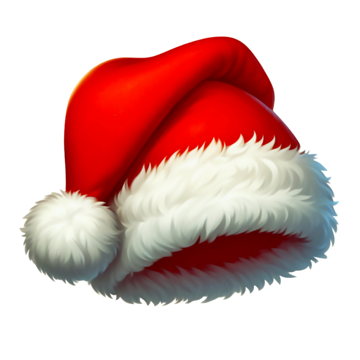 a red santa hat