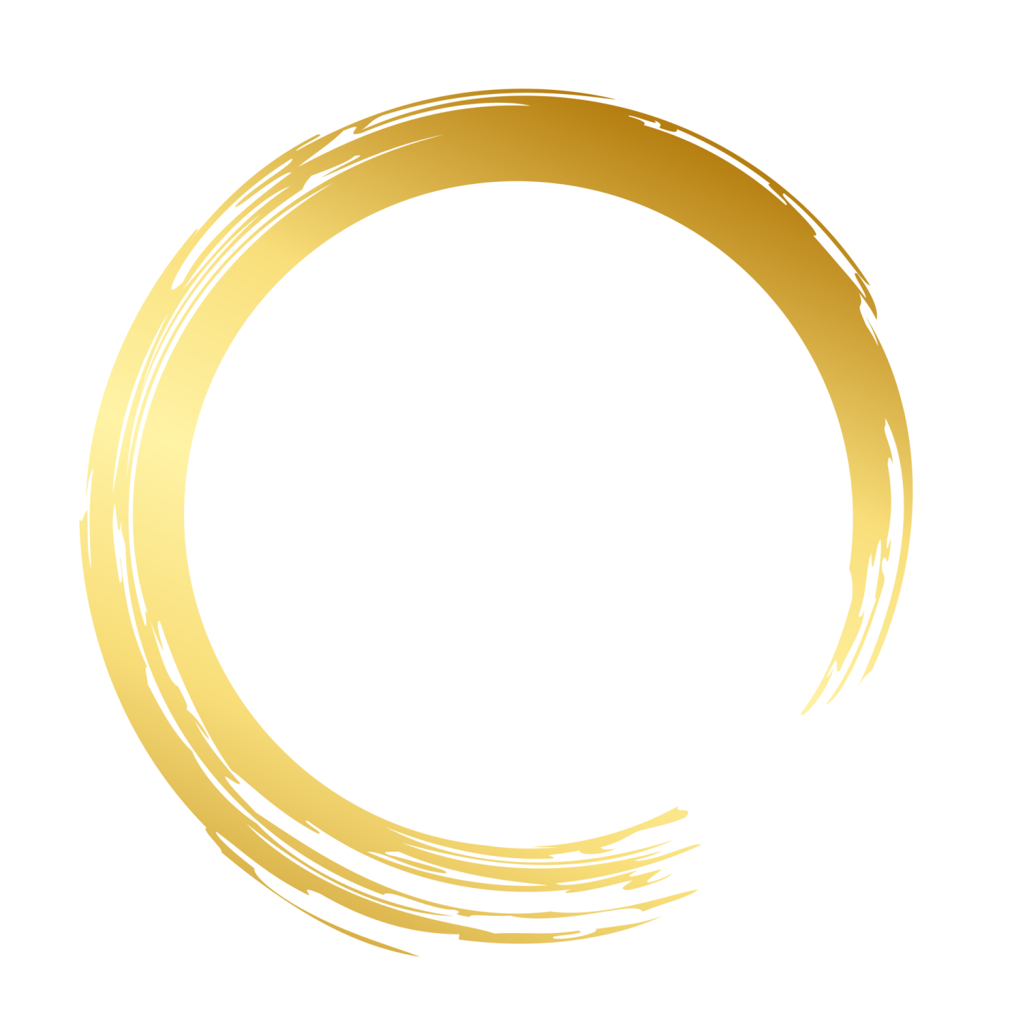 a gold circle on a white background