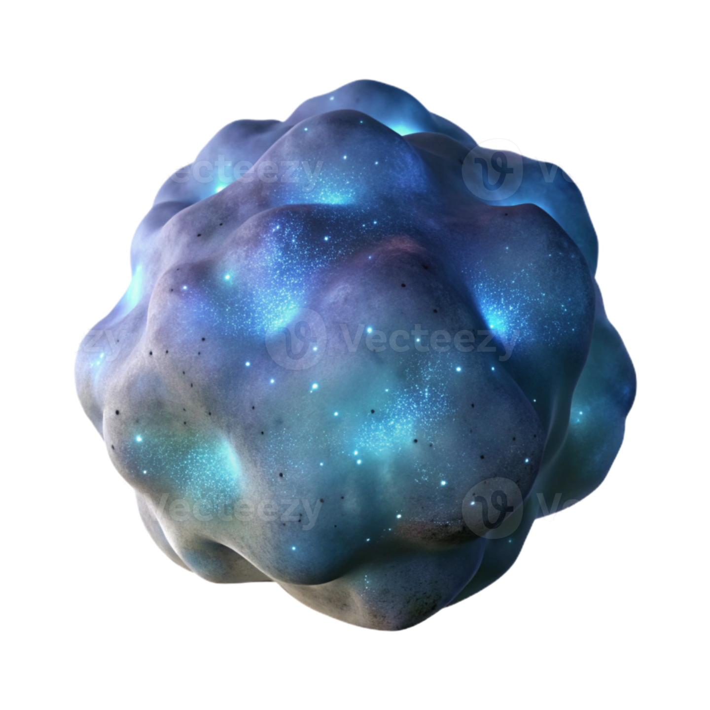an image of a blue ball with stars on it
