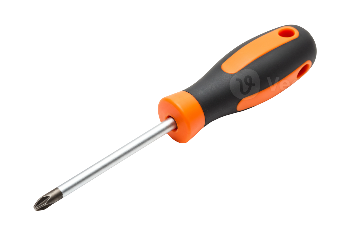 an orange and black screwdrive with a white background