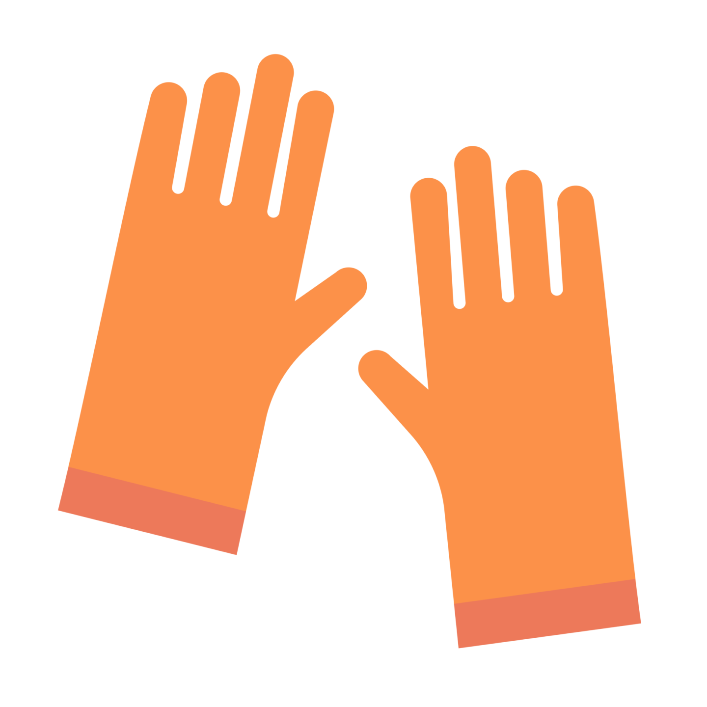 a pair of gloves on a white background