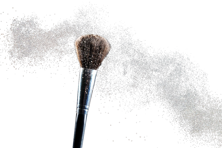 a close up of a brush on a white background