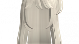 a white statue of a woman with long hair
