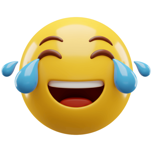 a smiley face with tears on it