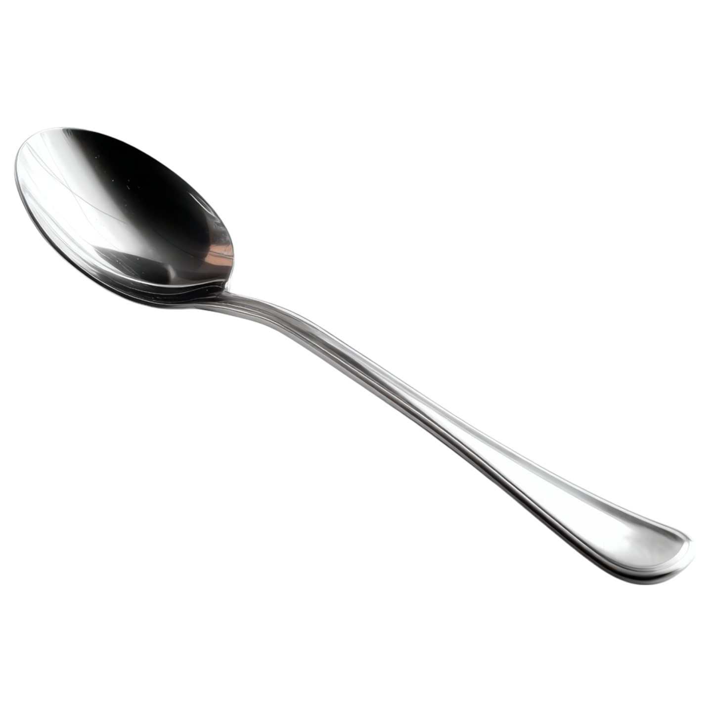 a spoon with a black handle on it