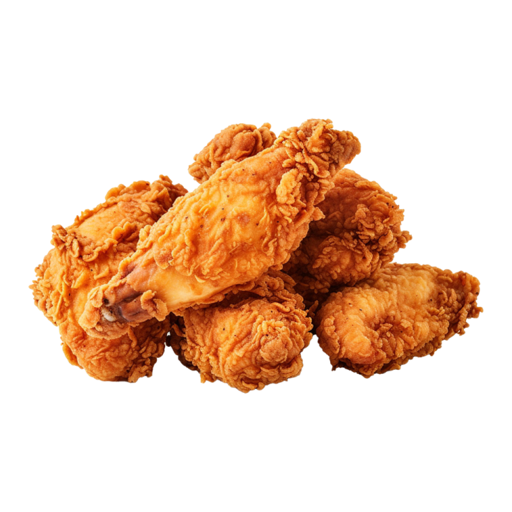 a pile of fried chicken