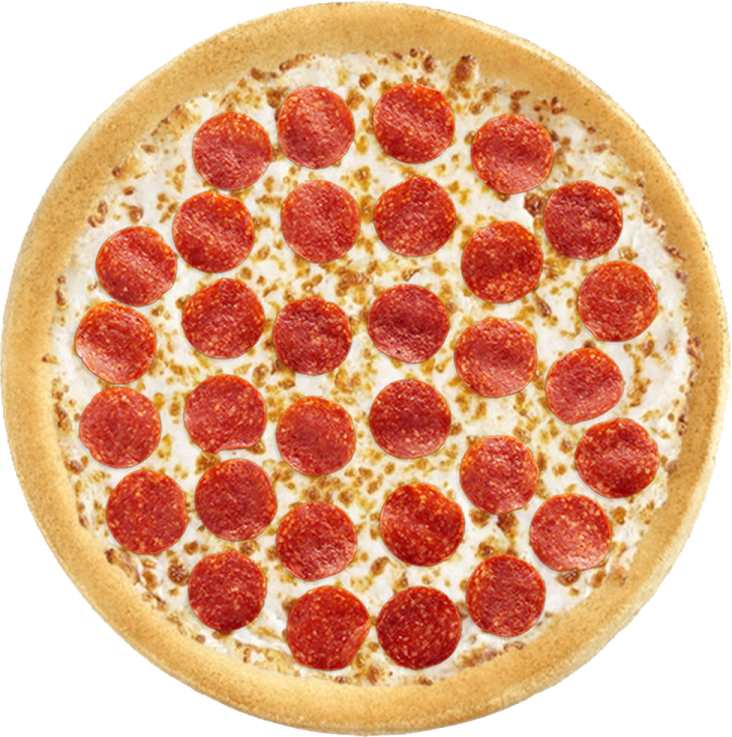 a pizza with pepperoni and cheese on it