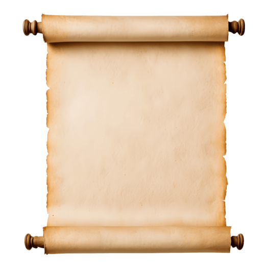 an old scroll on a white background