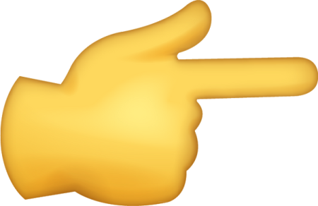 a yellow hand pointing towards the viewer