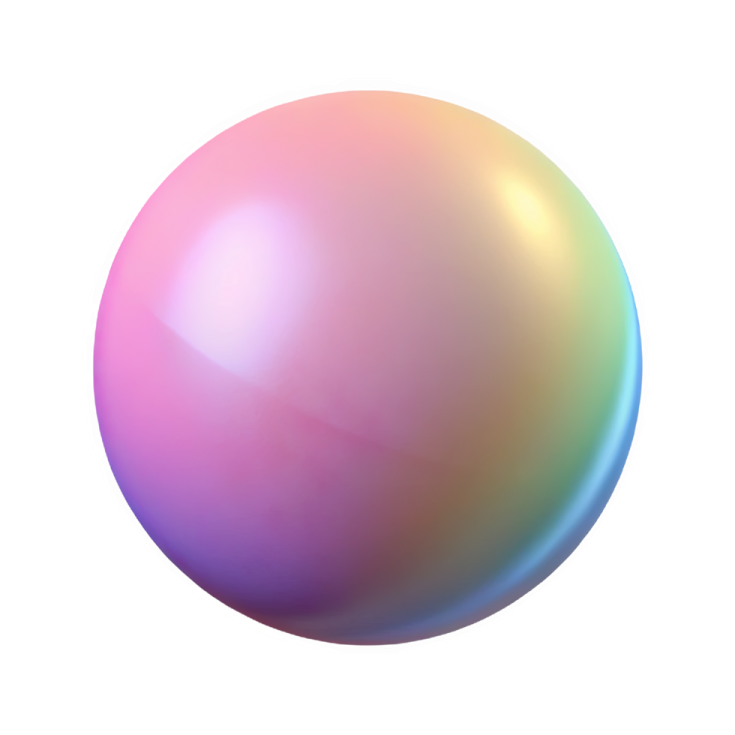 a colorful sphere on a white background