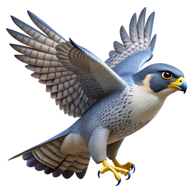 the bird is flying