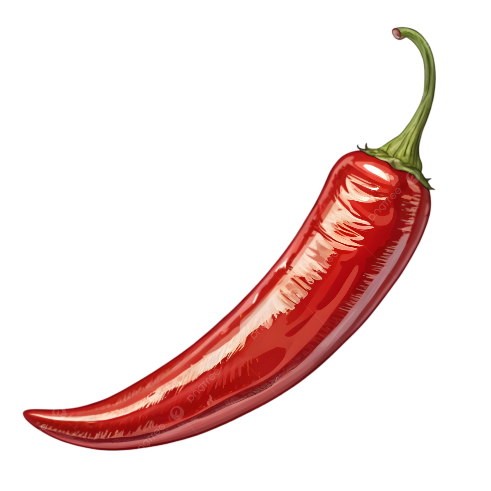 a red chili pepper on white background