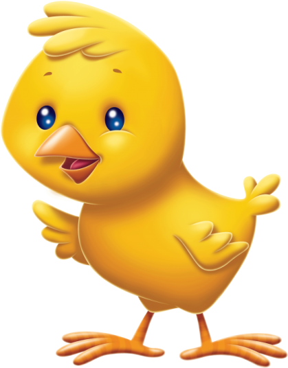 a yellow bird with blue eyes and a white background