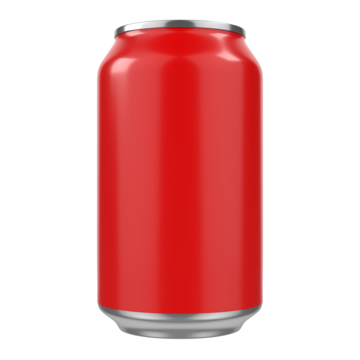 a red can of soda