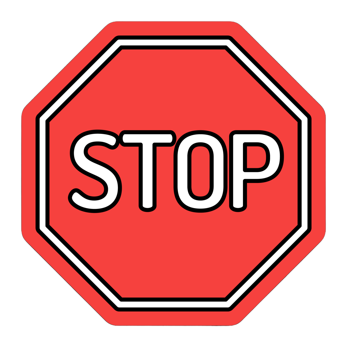 a stop sign on a white background