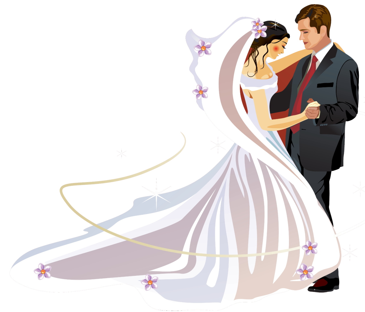 a bride and groom dancing together