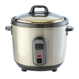 an electric rice cooker on a white background