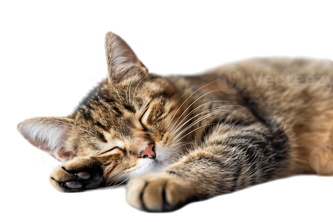 a cat sleeping on top of a white surface
