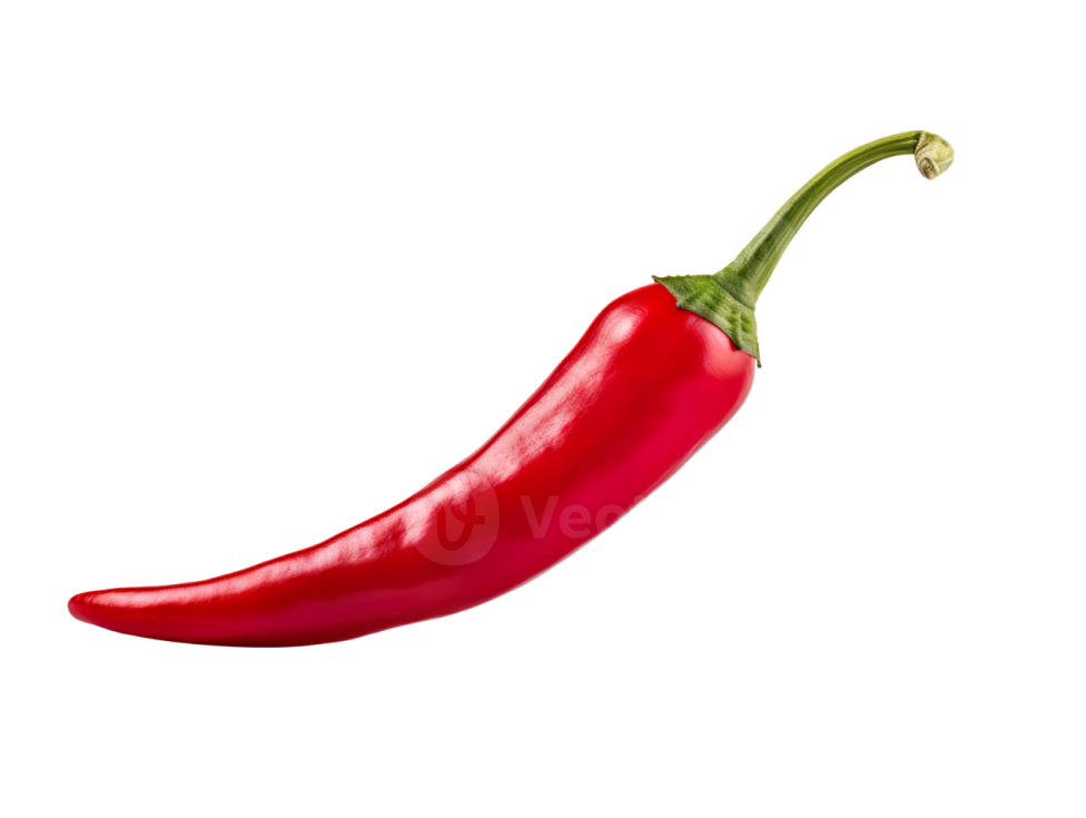 a red hot pepper on a white background