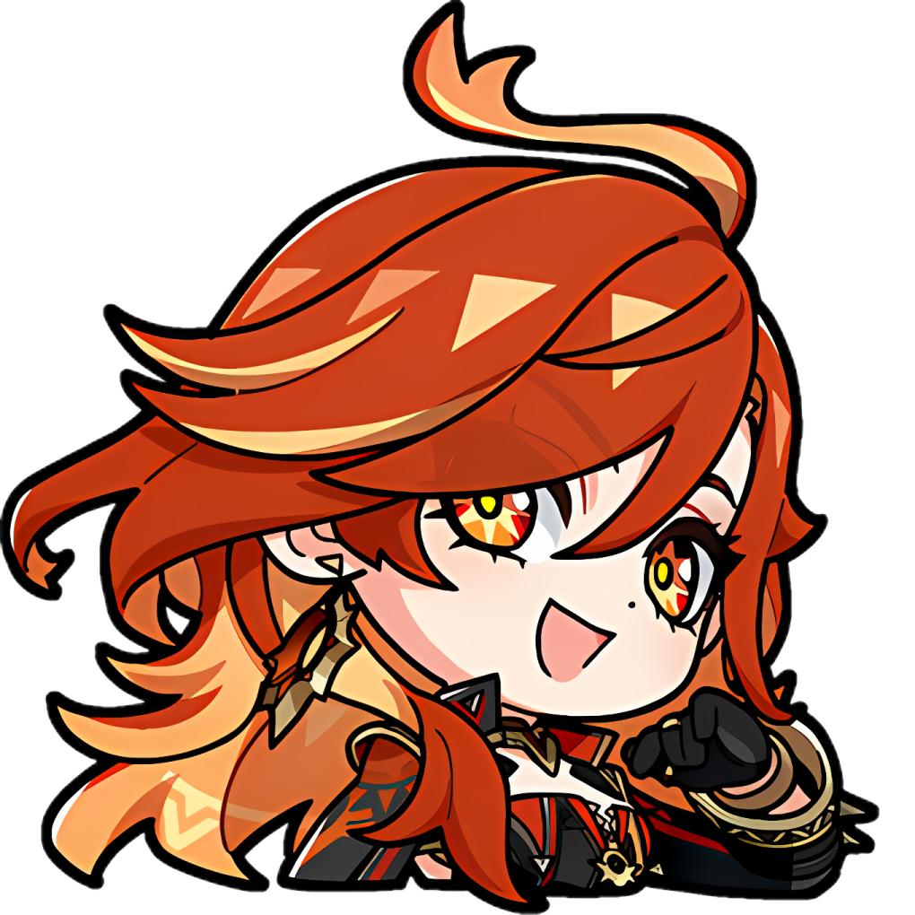 a drawing of a girl with long red hair