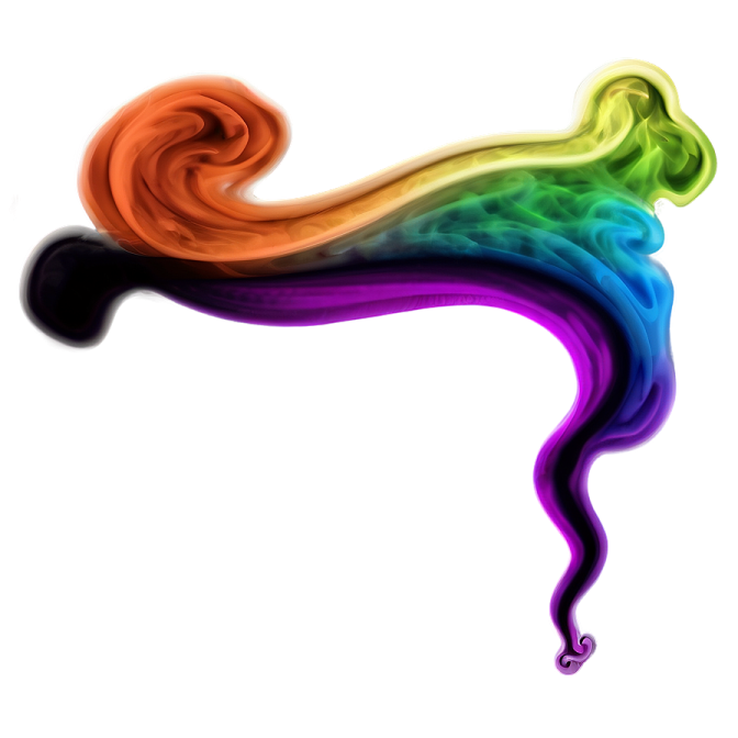 a rainbow colored smoke swirl