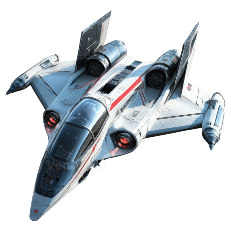 a futuristic fighter jet flying in the air