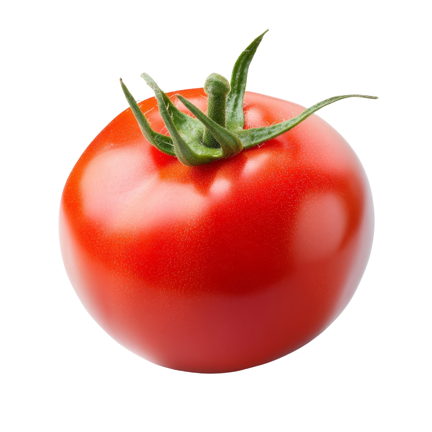 a red tomato on a white background