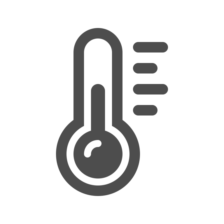 a thermometer icon on a white background